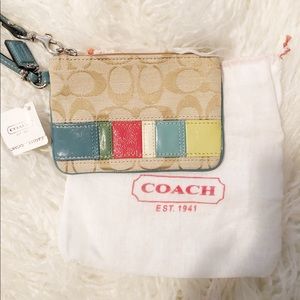 New Coach wristlet. Fun colors perfect for summer